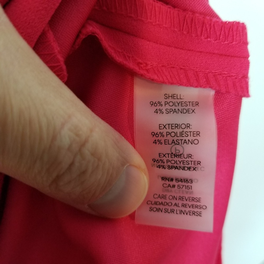 Calvin‎ Klein Women V-neck Jumpsuit Sz S Bright Pink Tie Waist Cropped V Neck - Picture 11 of 11
